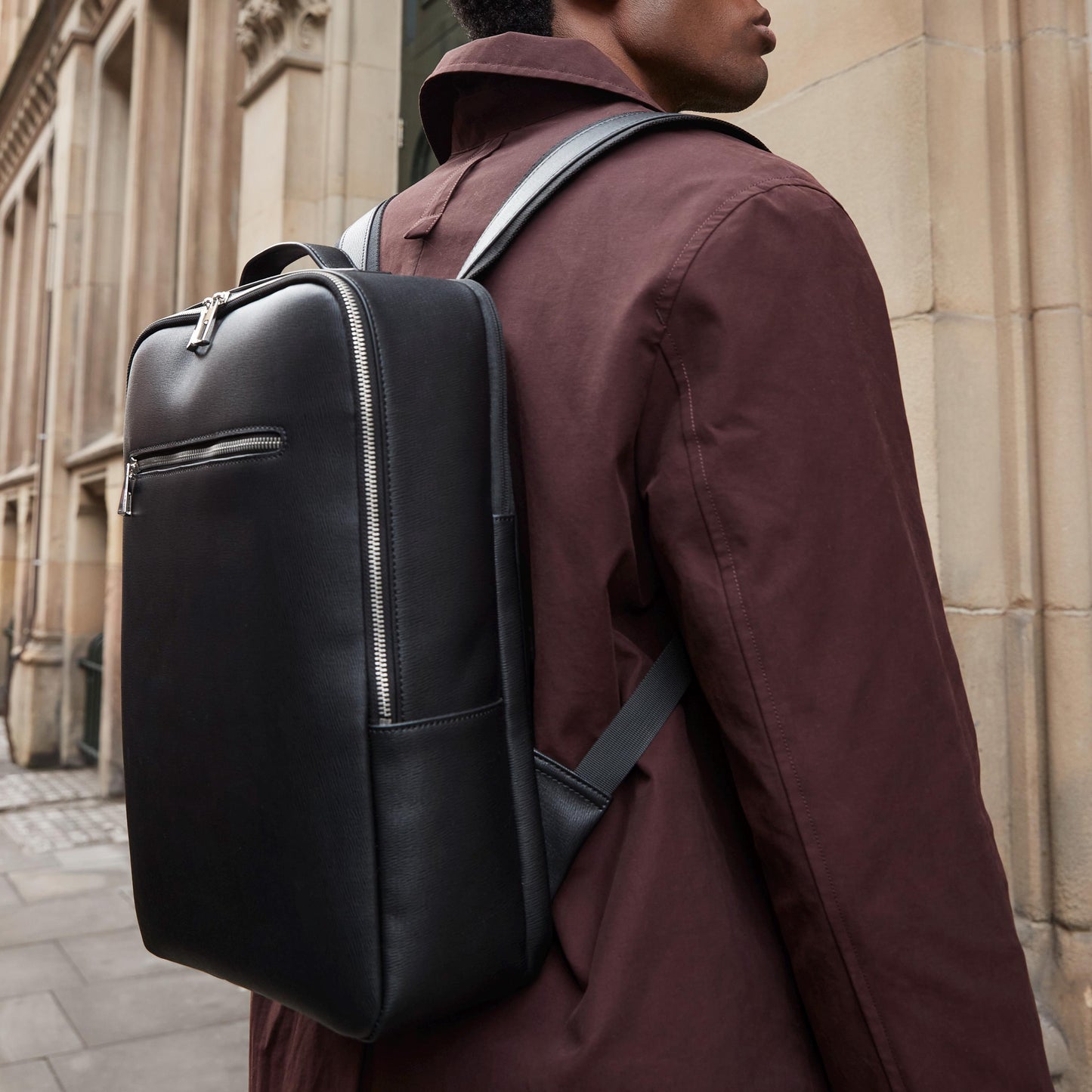 Tailored Luxe Backpack, Personalised Unisex Bag, Luxury Work or Travel Gift