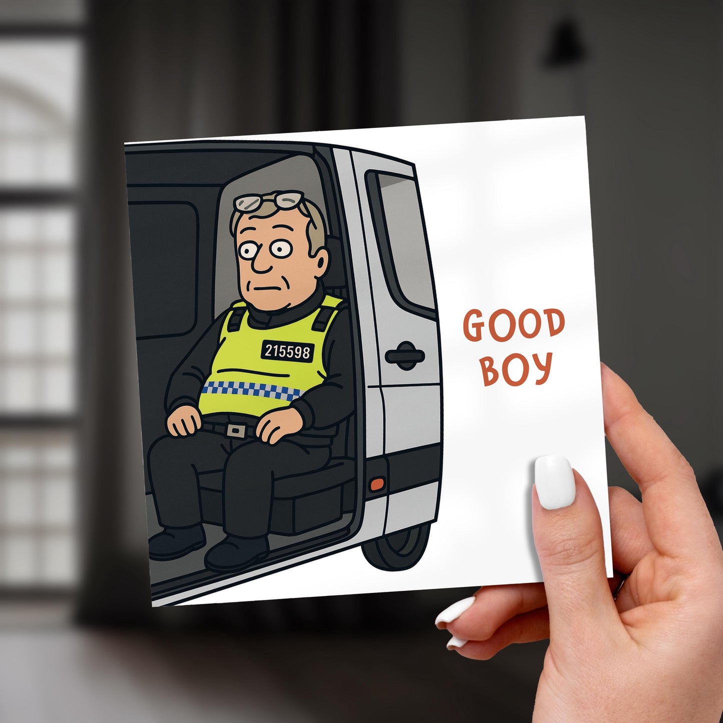 Funny Police Birthday Card: Good Boy Meme, Banter Gift