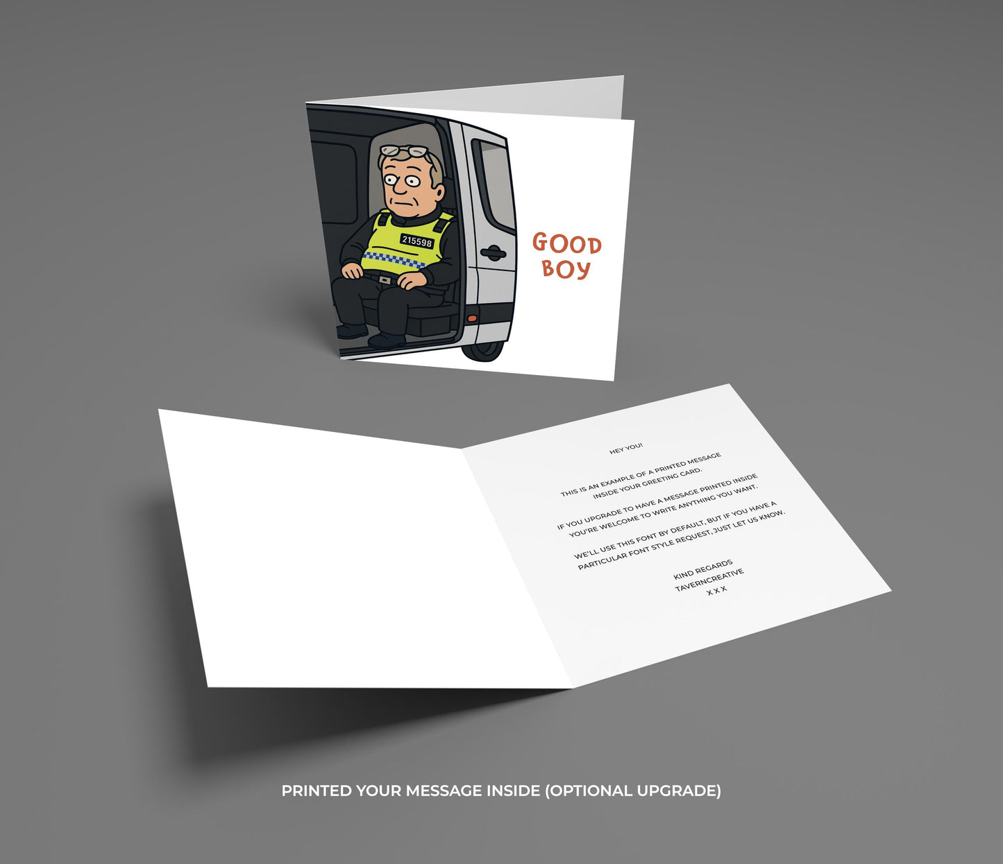 Funny Police Birthday Card: Good Boy Meme, Banter Gift