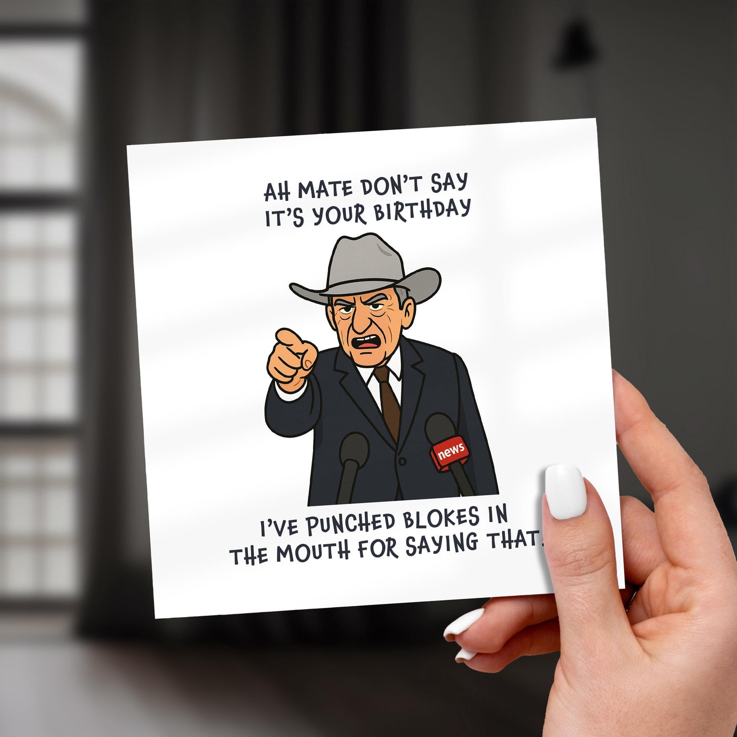 Funny Bob Katter Birthday Card: Aussie Meme Greeting