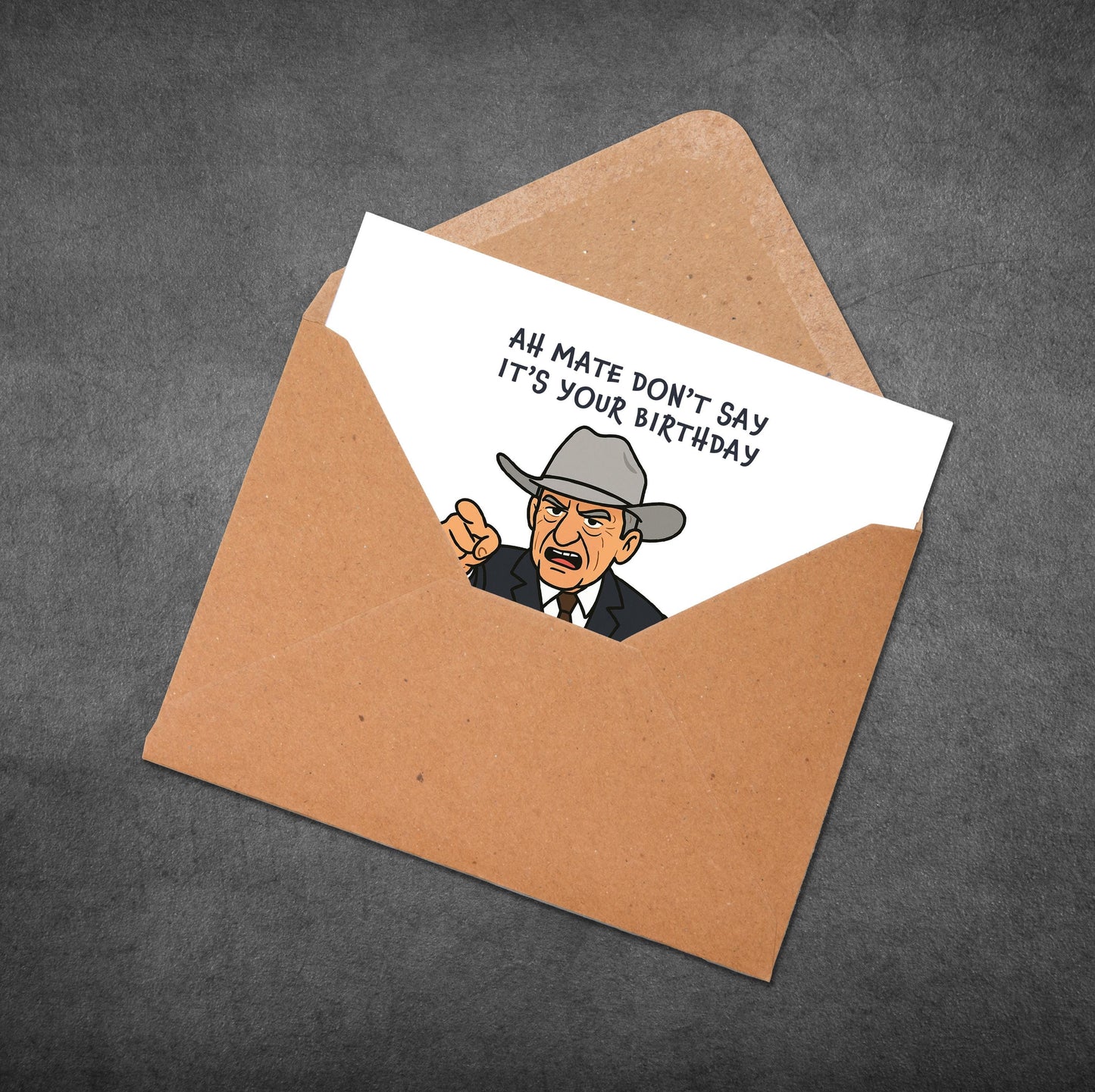 Funny Bob Katter Birthday Card: Aussie Meme Greeting