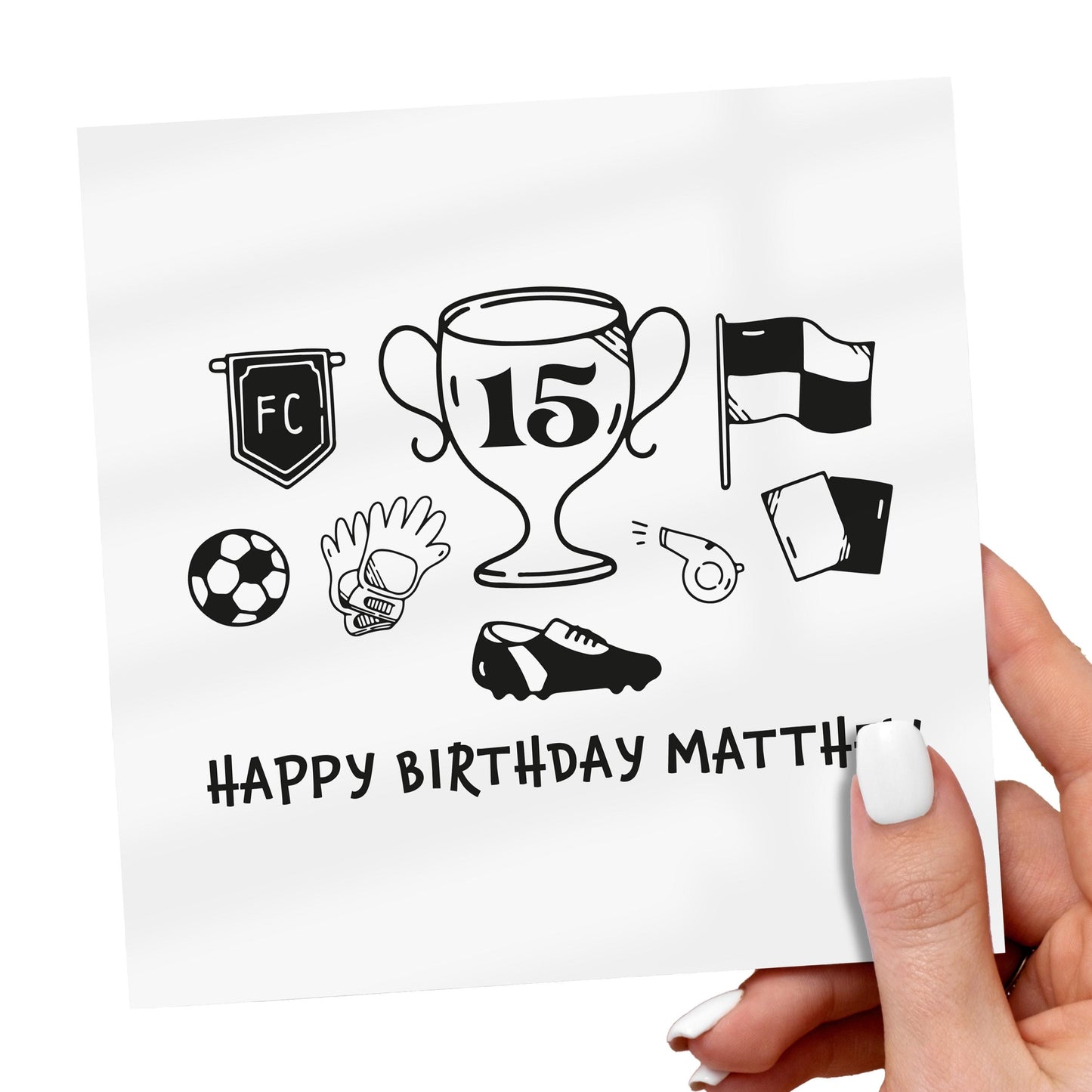 Personalized Football Birthday Card for Son: Sporty Teen Card