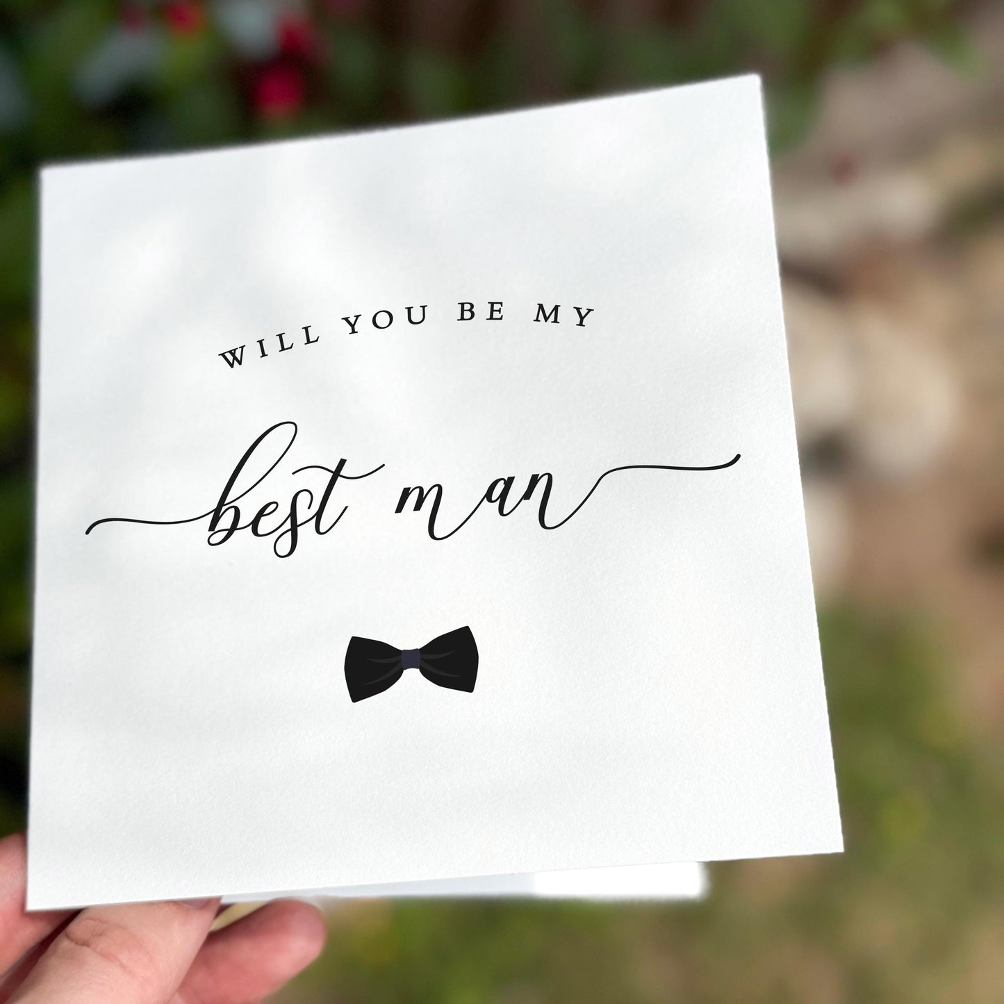 Best Man Proposal Card, Will You Be My Best Man, Minimalist Wedding Party Card, Black and White Bow Tie Card, Best Man Invite