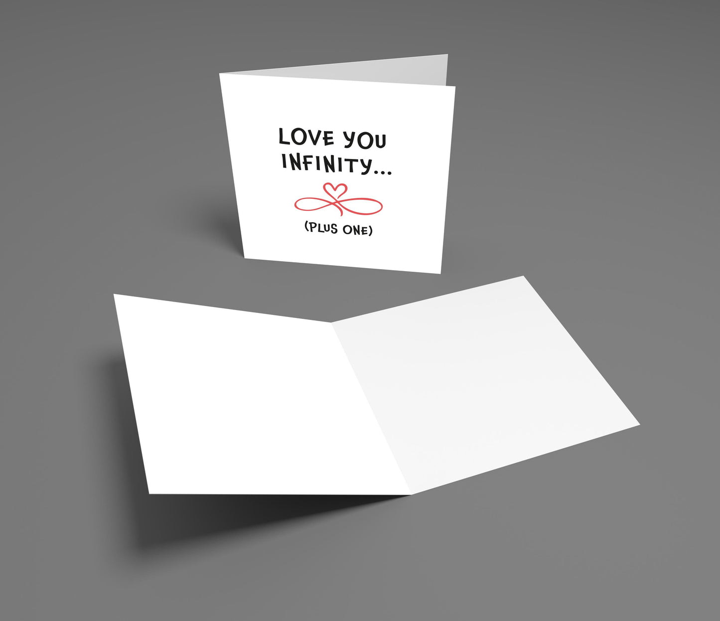 Funny Anniversary Card: Love You Infinity - Heart Symbol