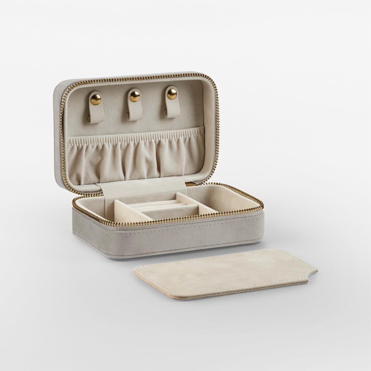 Velvet Travel Jewellery Box, Personalised Jewellery Case, Luxury Gift for Her