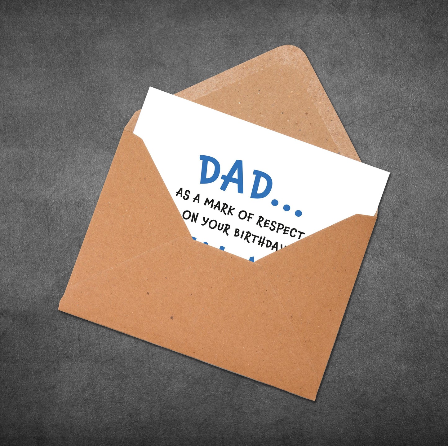 Funny Birthday Card for Dad: Cheeky 'No Money' Promise