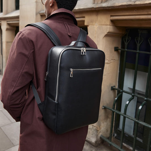 Tailored Luxe Backpack, Personalised Unisex Bag, Luxury Work or Travel Gift