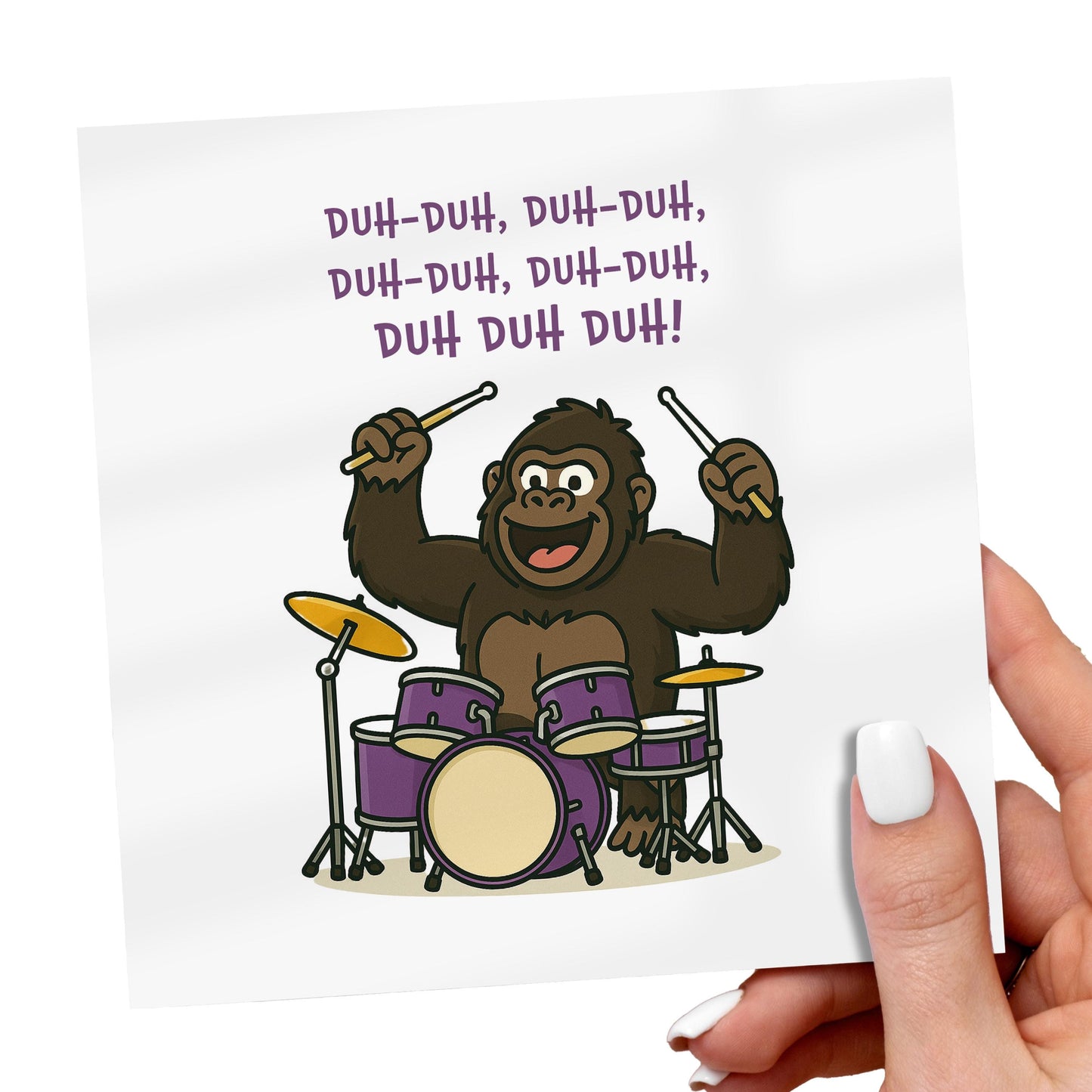 Cadbury Gorilla Birthday Card: 90s Nostalgia, Phil Collins Drum Solo