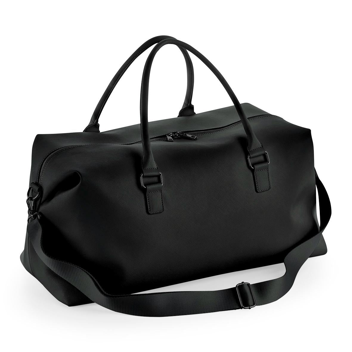 Men’s Black Weekender Bag, Personalised Travel Holdall