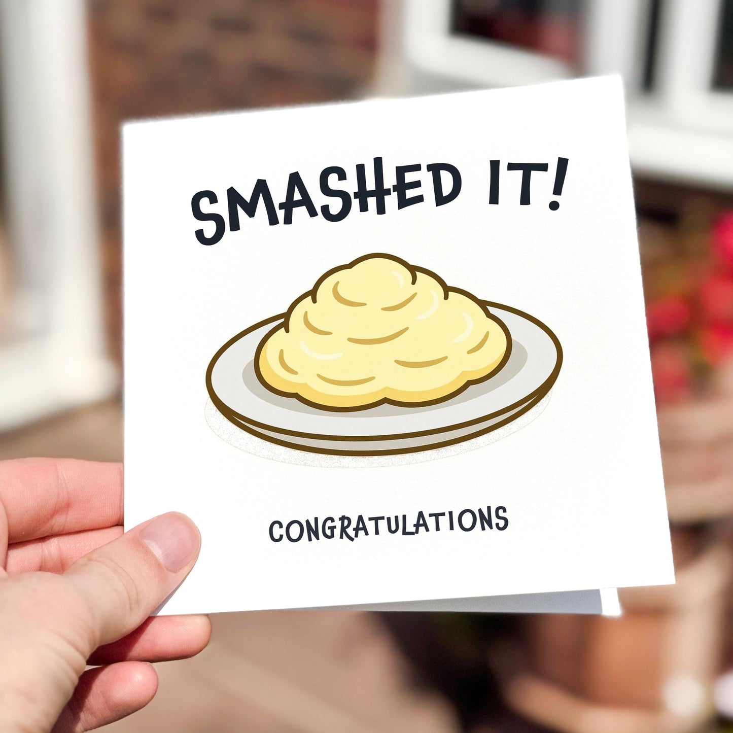 Funny Smashed It Exam Congratulations Card: Punny Well Done Card
