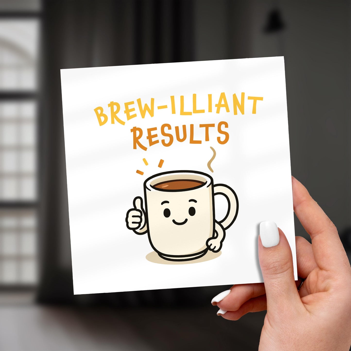 Funny Brew-illiant Results Card: GCSE, A-Level Congratulations