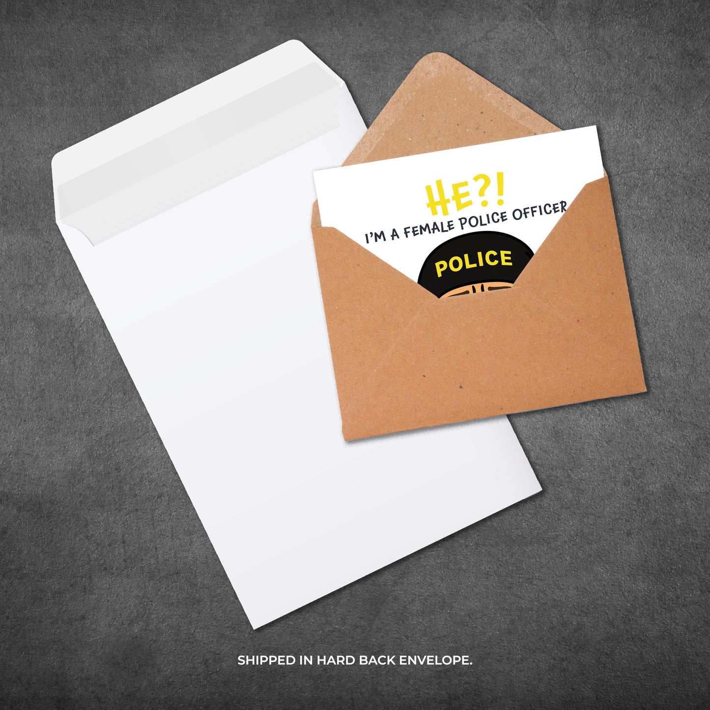 Funny Female Police Officer Meme Birthday Card: Viral Internet Humor