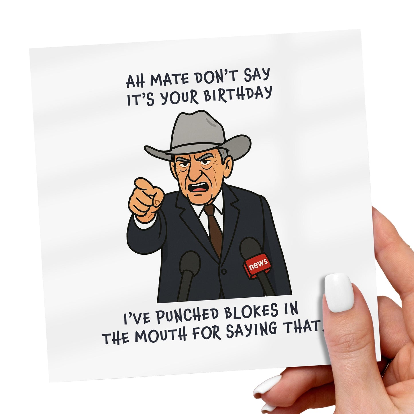Funny Bob Katter Birthday Card: Aussie Meme Greeting