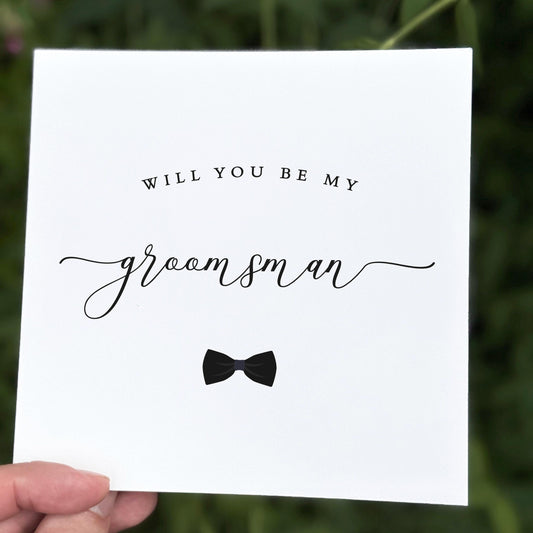 Groomsman Proposal Card: Bow Tie Wedding Party Card