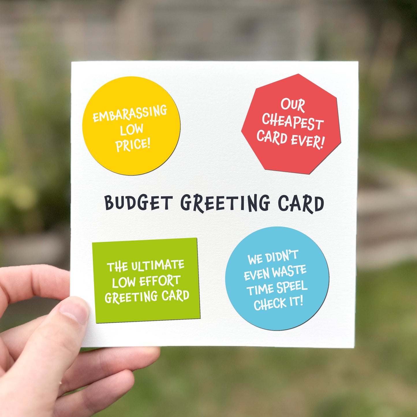 Funny Parody Birthday Card: Low Effort Joke Greeting