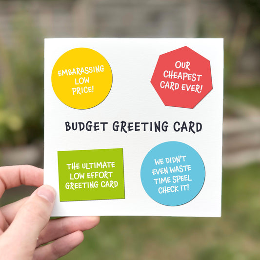 Funny Parody Birthday Card: Low Effort Joke Greeting