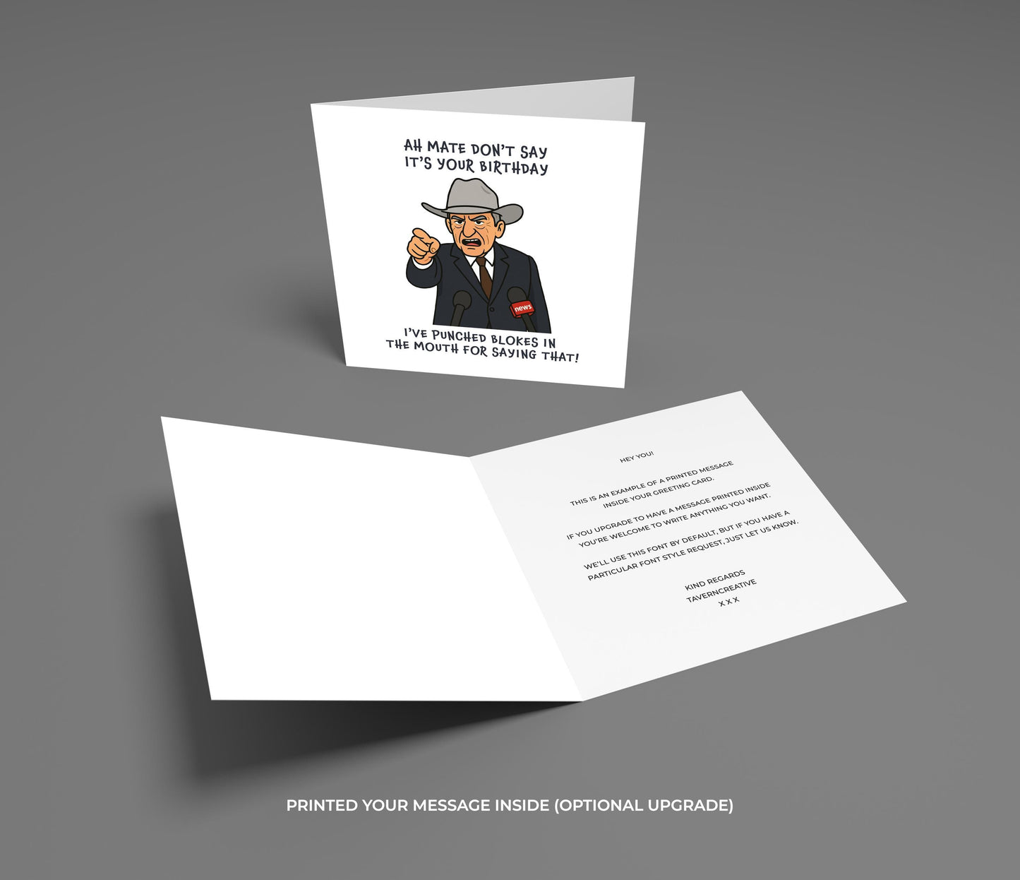 Funny Bob Katter Birthday Card: Aussie Meme Greeting