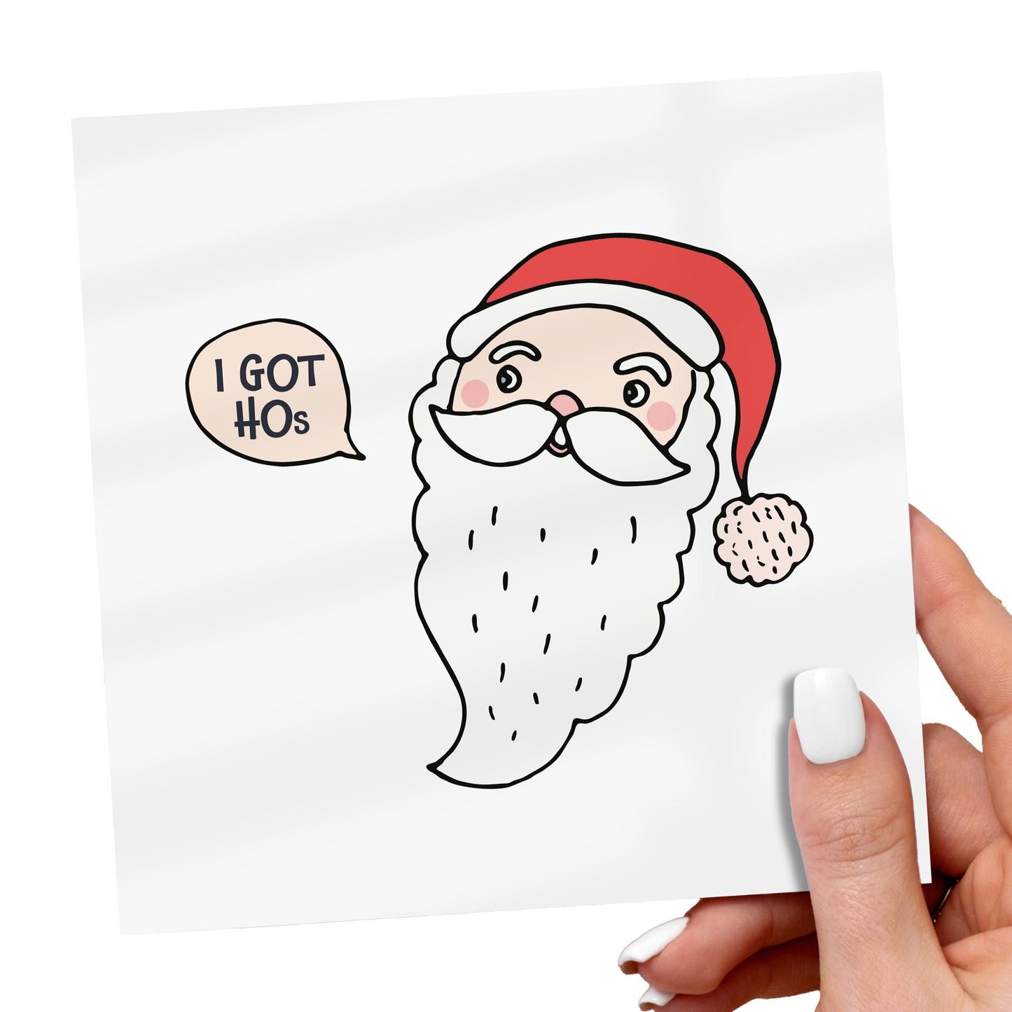 Funny Santa Christmas Card: Cheeky Holiday Greeting
