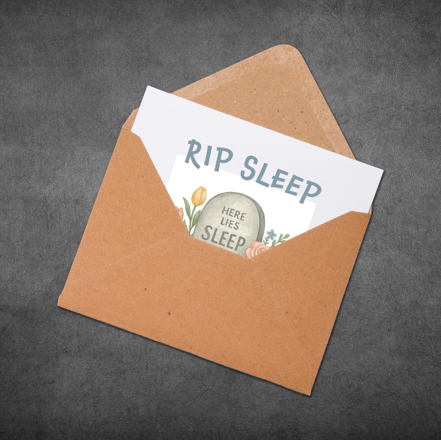 Funny New Baby Card: RIP Sleep, Humorous New Parent Congratulations