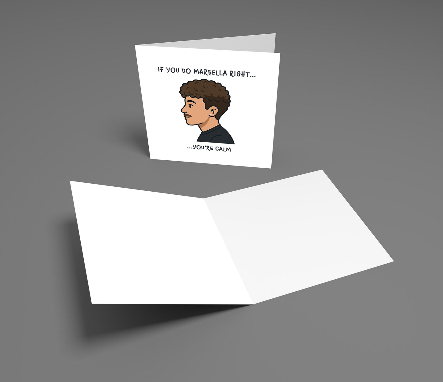 Funny Marbella Calm Birthday Card: Viral TikTok Meme Card for Friend