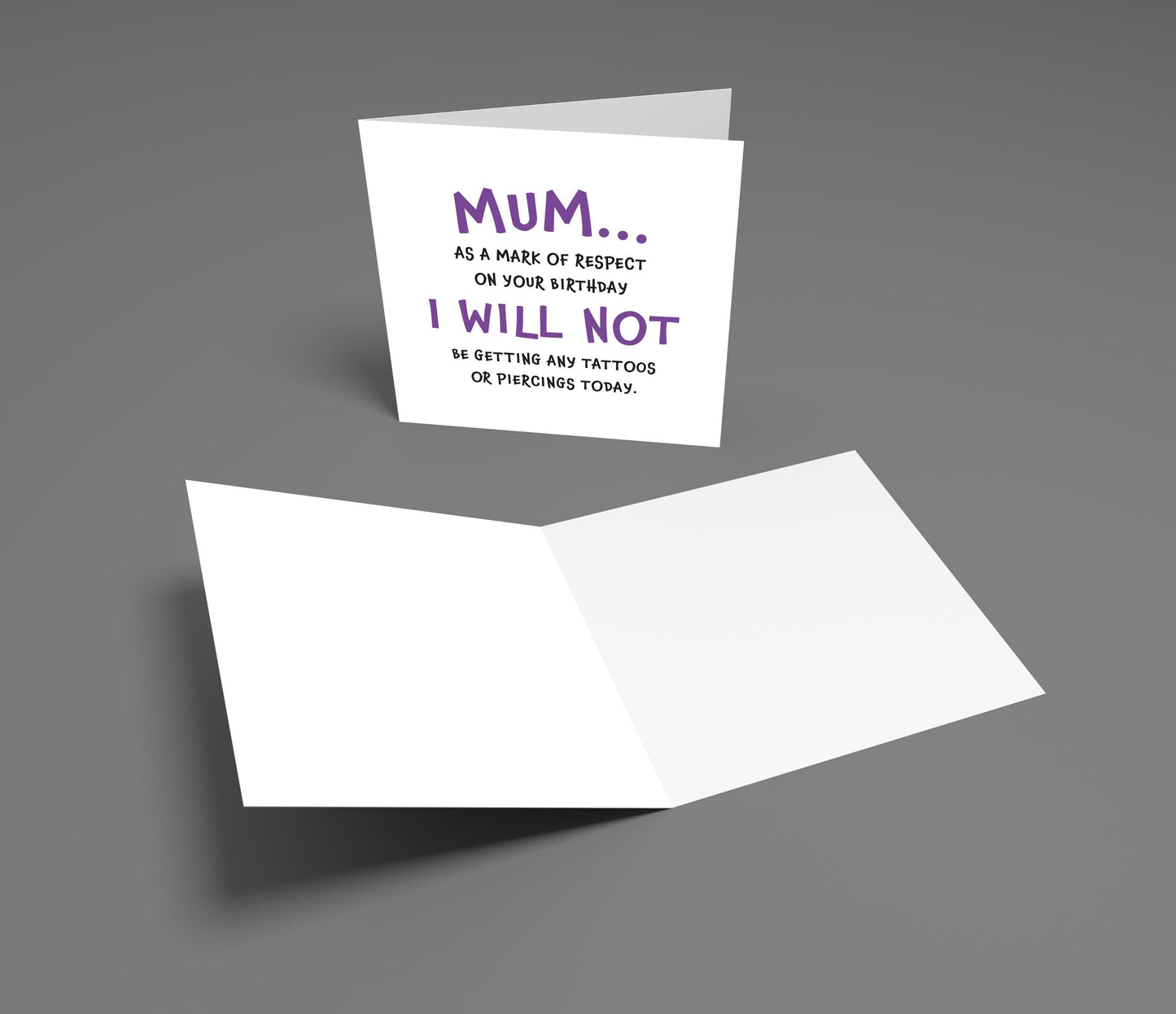 Funny Birthday Card for Mum: Cheeky Tattoo Joke, Personalizable