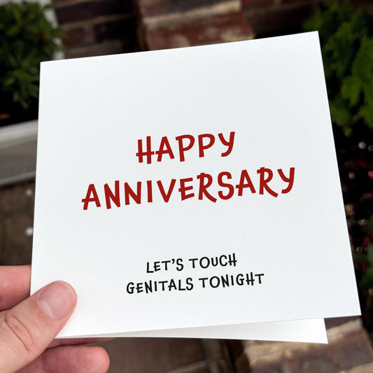 Rude Anniversary Card, Funny Genitals Card, Naughty Card for Him or Her, Sexy Anniversary Card, Cheeky Couple Card, NSFW Love Card