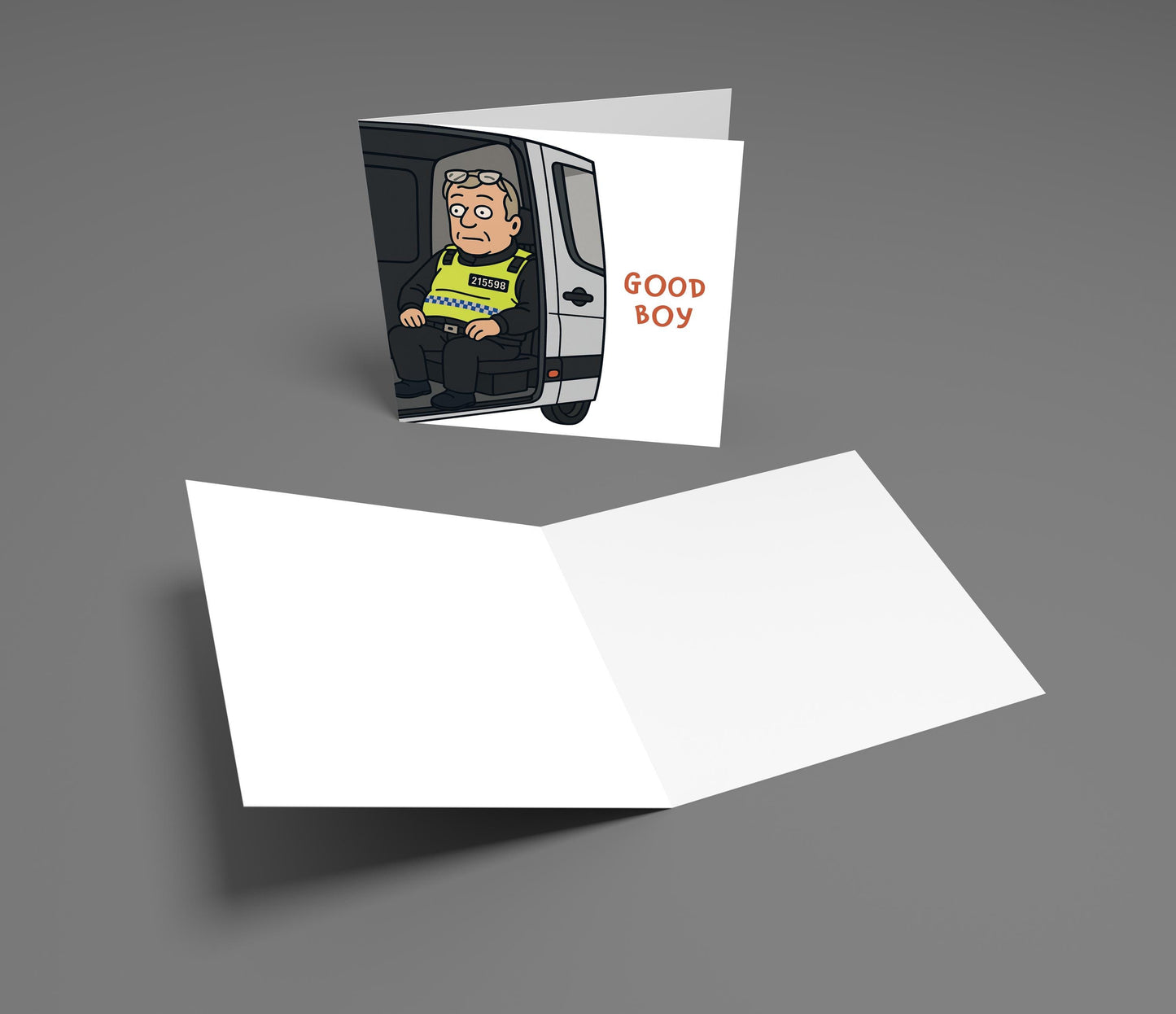 Funny Police Birthday Card: Good Boy Meme, Banter Gift