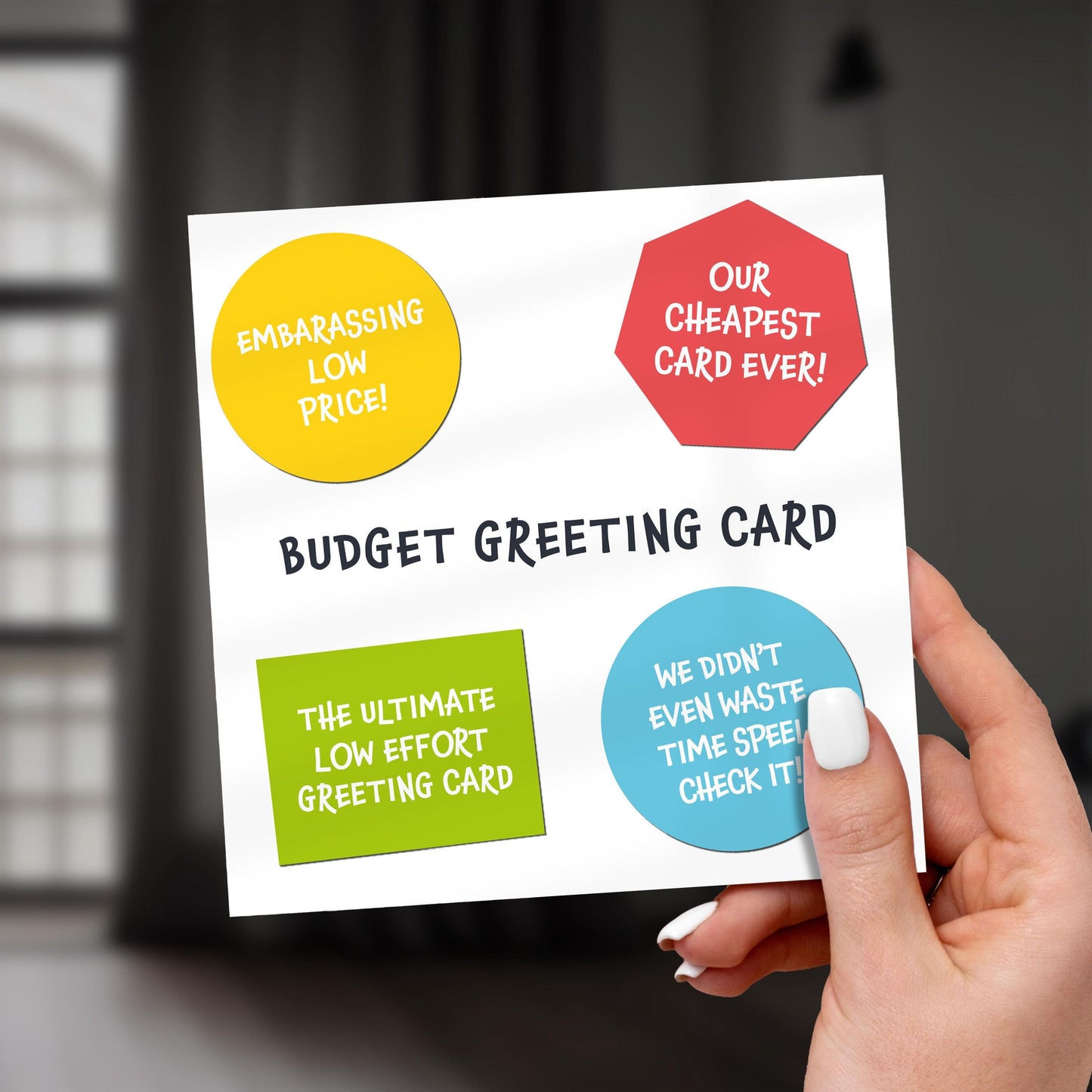 Funny Parody Birthday Card: Low Effort Joke Greeting