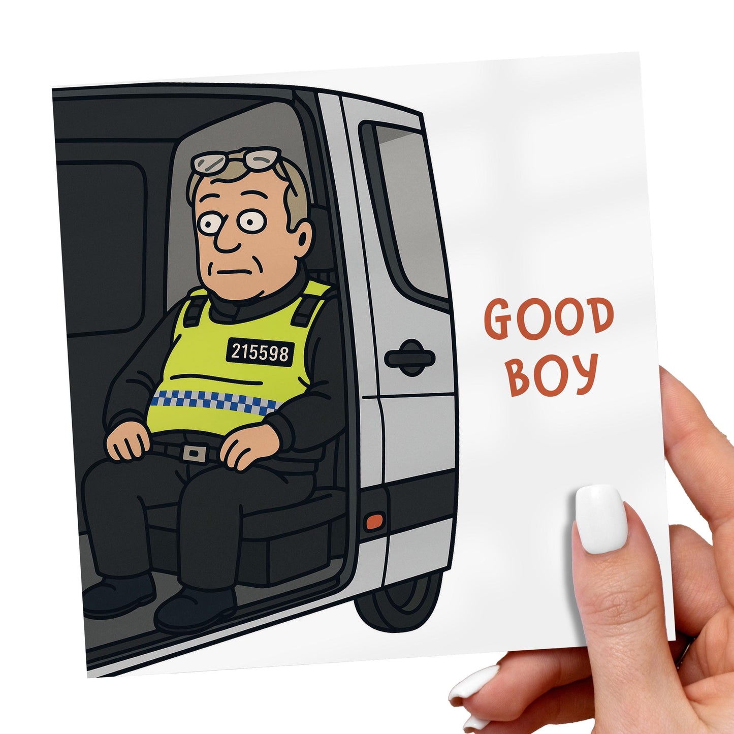 Funny Police Birthday Card: Good Boy Meme, Banter Gift