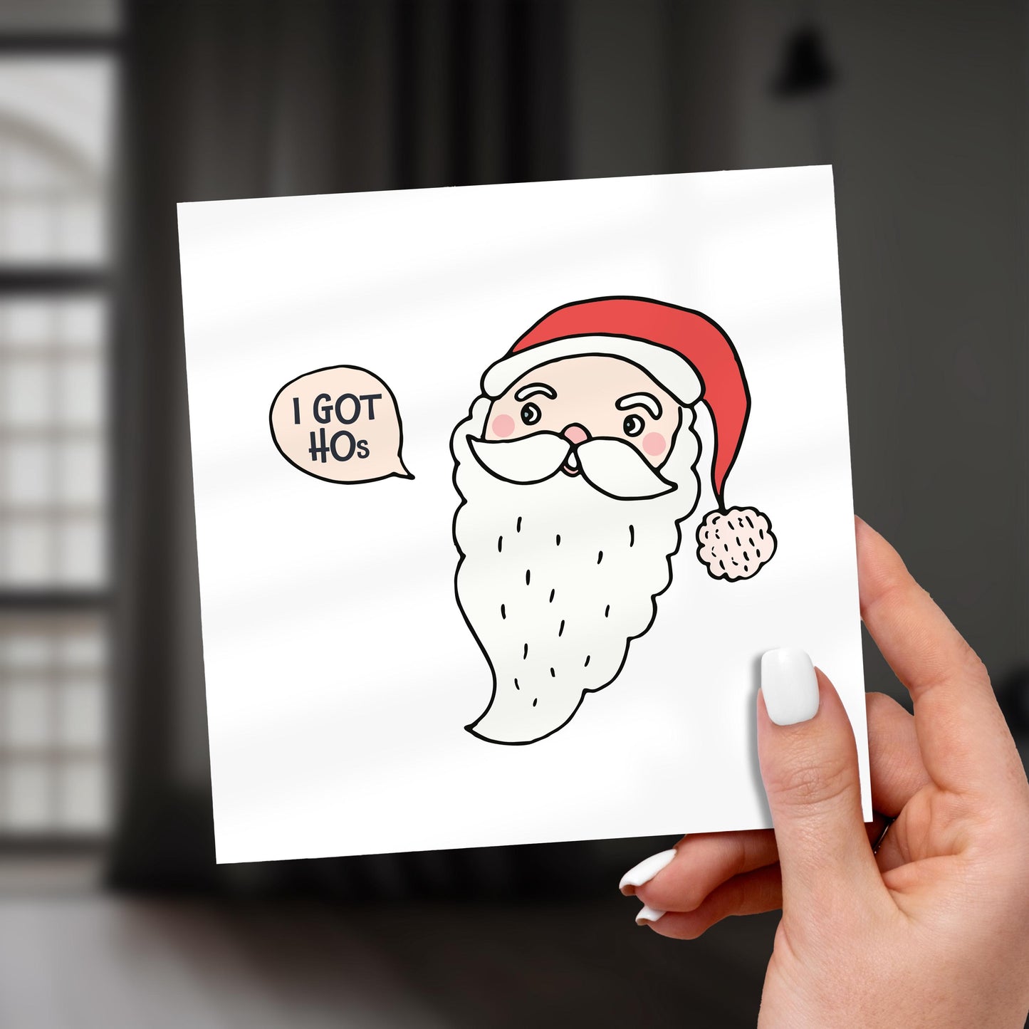Funny Santa Christmas Card: Cheeky Holiday Greeting