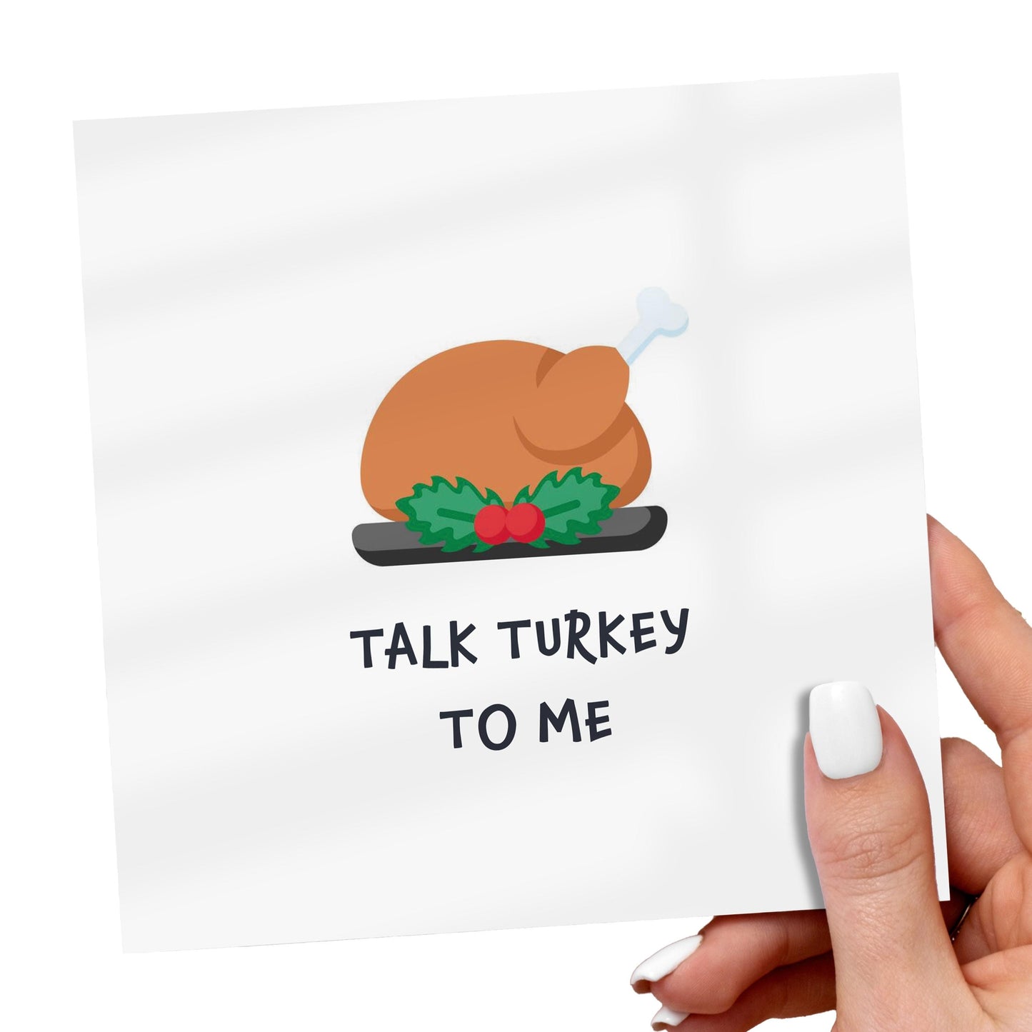 Funny Christmas Card: Talk Turkey to Me, Festive Pun