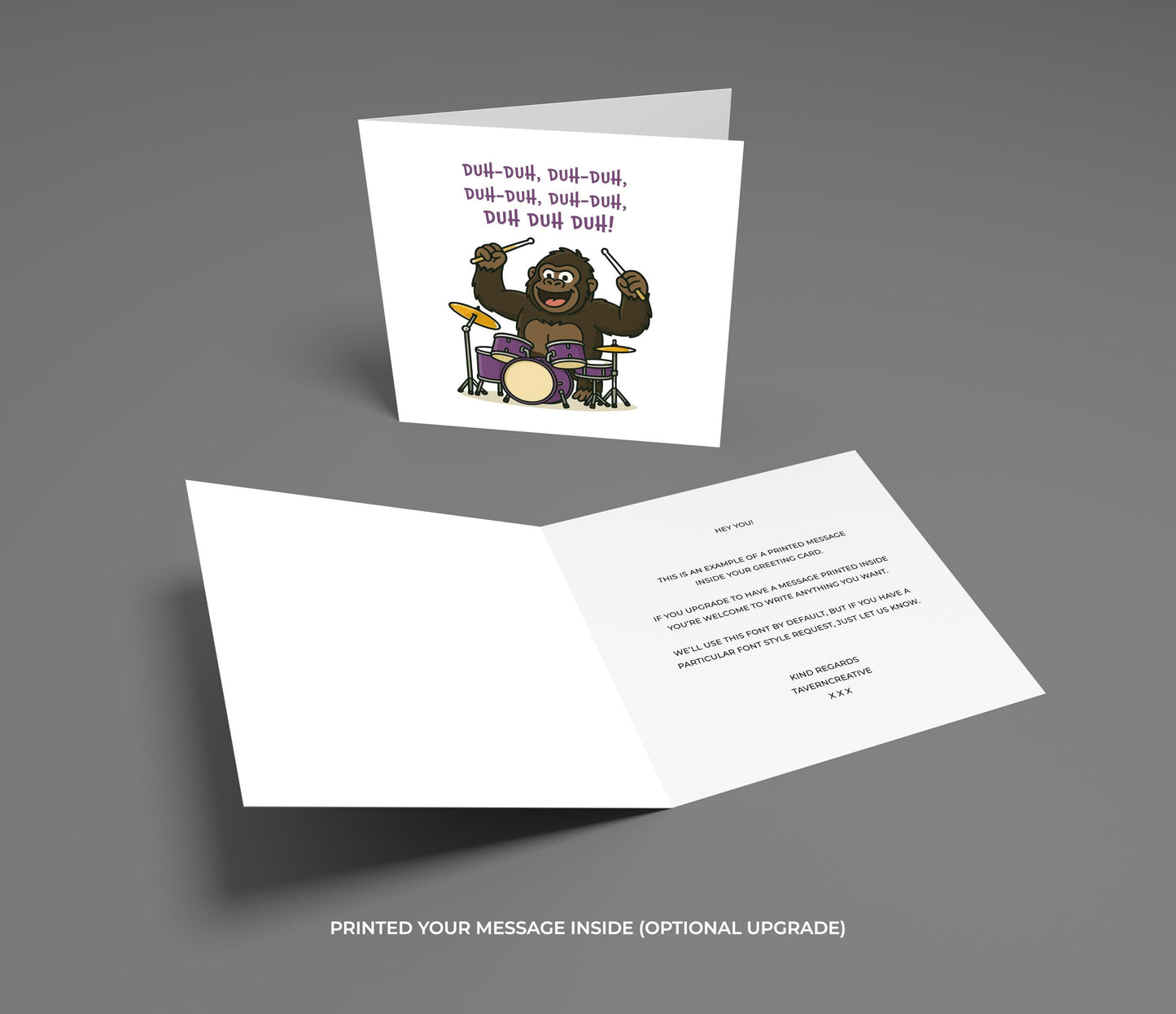 Cadbury Gorilla Birthday Card: 90s Nostalgia, Phil Collins Drum Solo