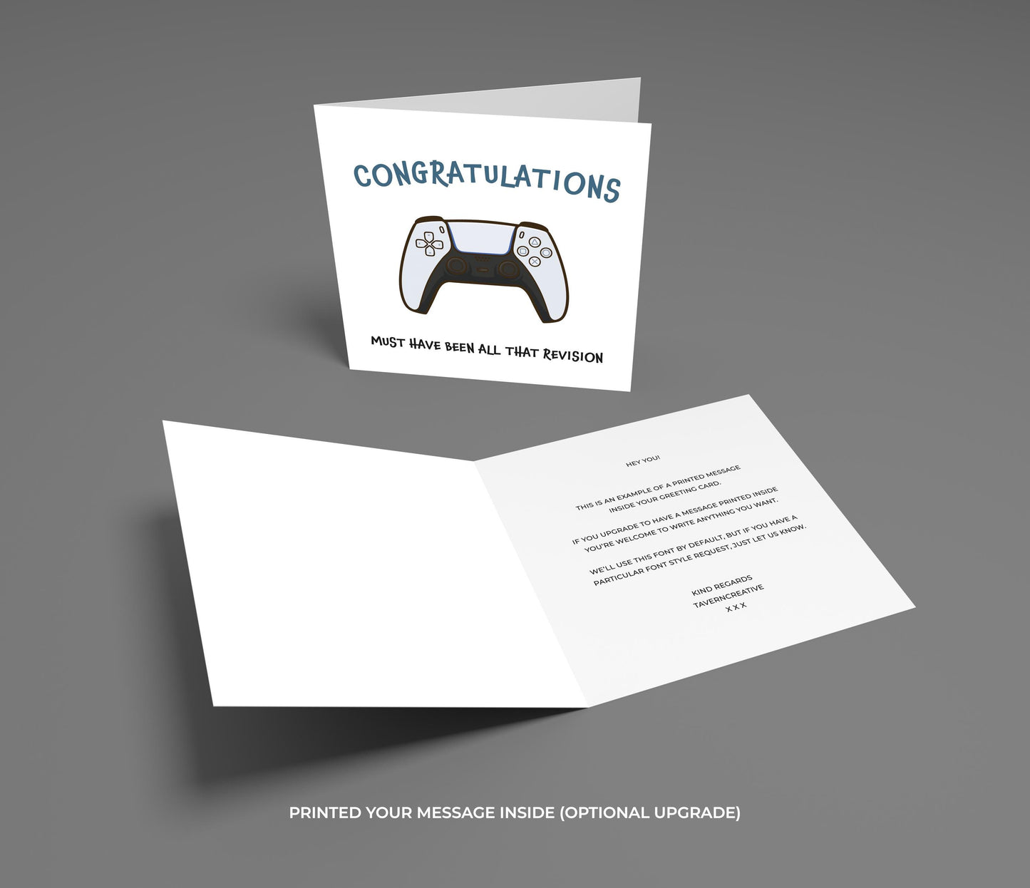 Funny Gamer Congratulations Card: GCSE, A-Level Exam Results