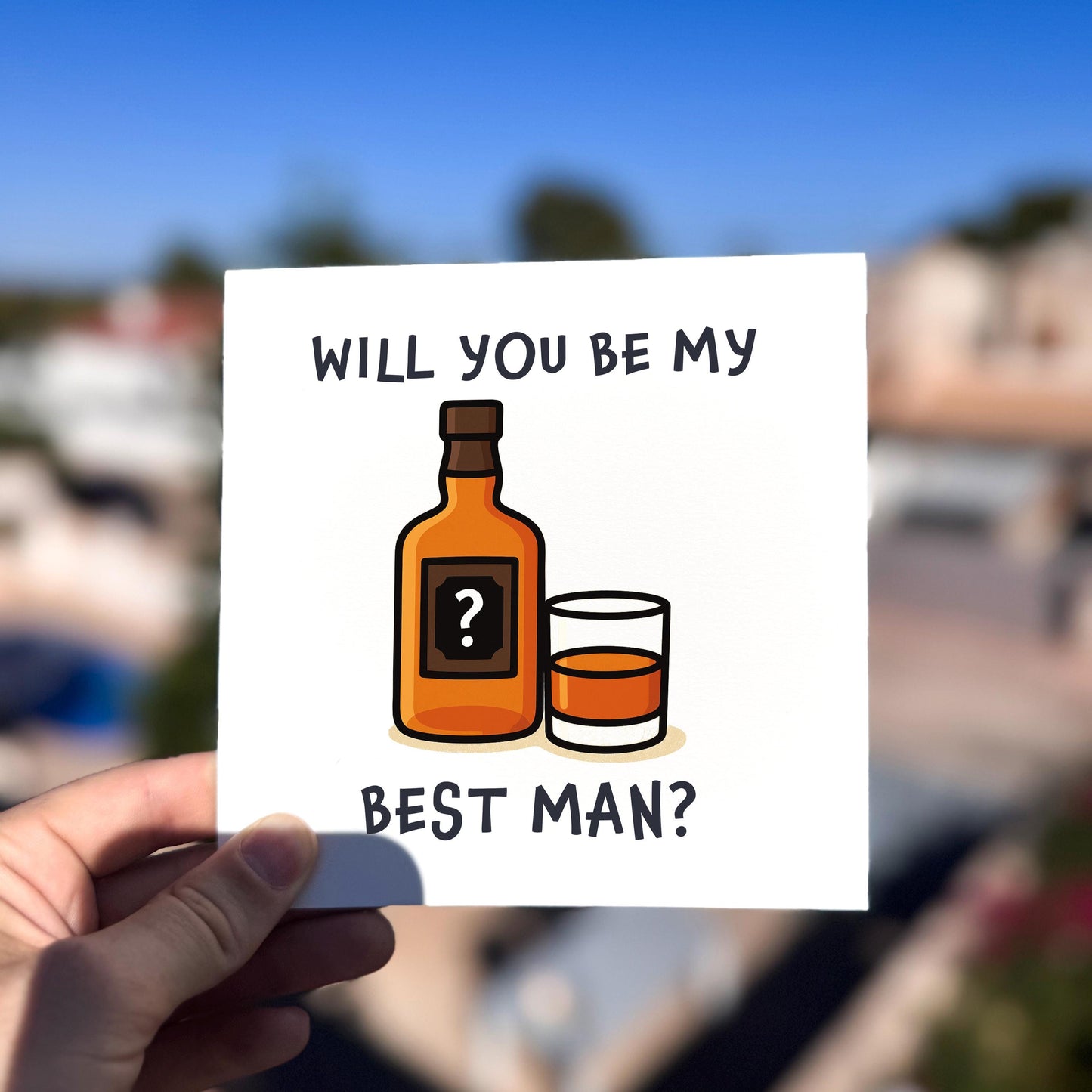 Will You Be My Best Man Card, Funny Best Man Proposal, Whisky Card, Groomsman Card, Wedding Party Card, Best Man Request Card