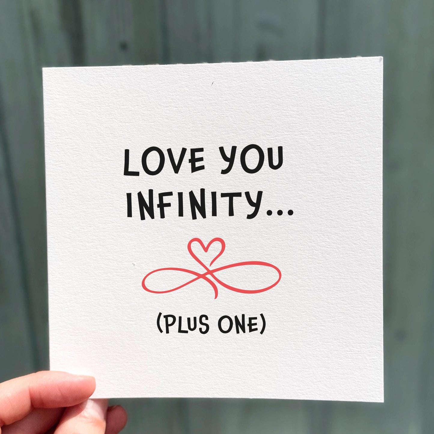 Funny Anniversary Card: Love You Infinity - Heart Symbol