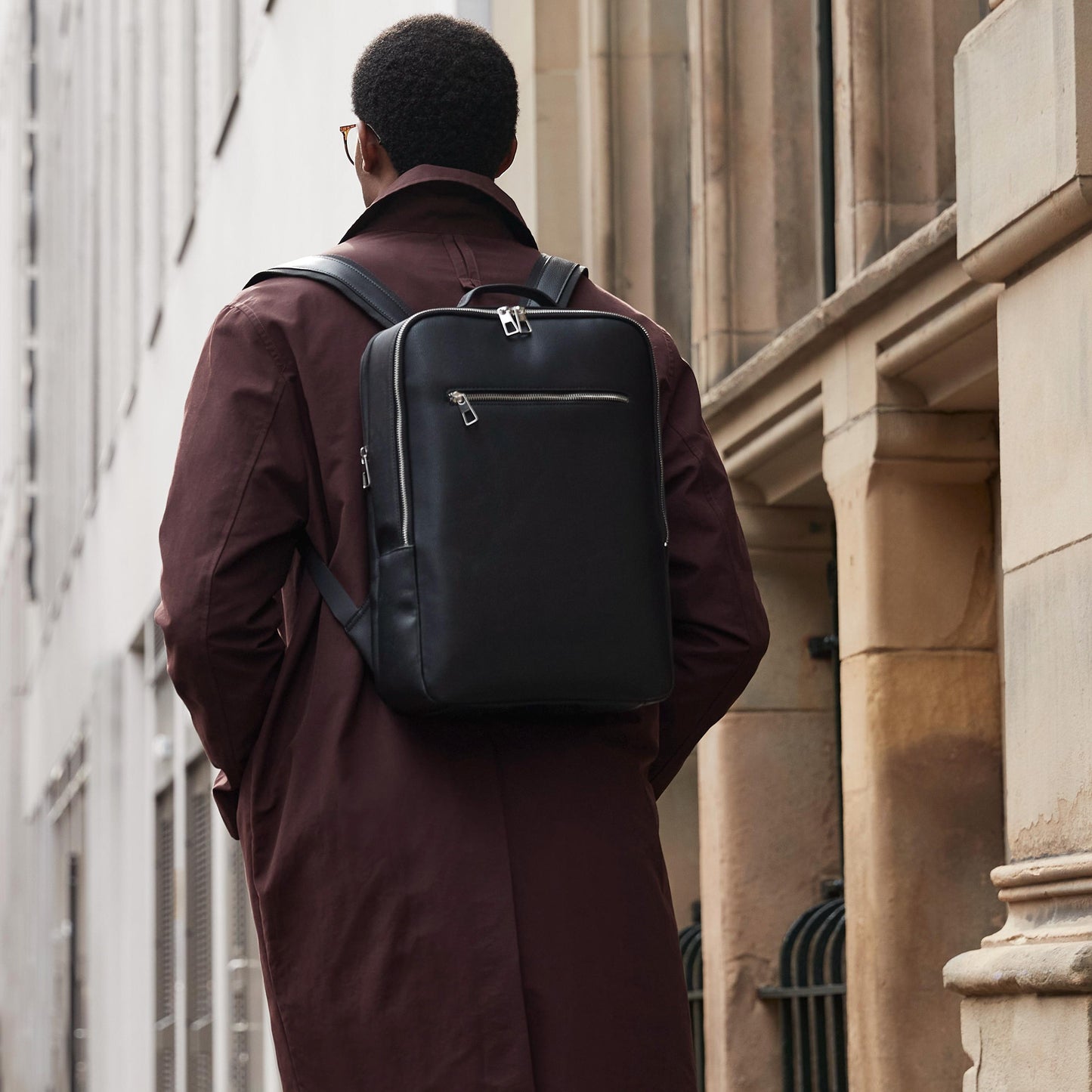Tailored Luxe Backpack, Personalised Unisex Bag, Luxury Work or Travel Gift