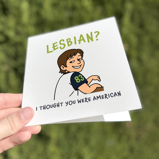 Funny Lesbian Coming Out Card: LGBTQ+ Vine Meme Greeting Card