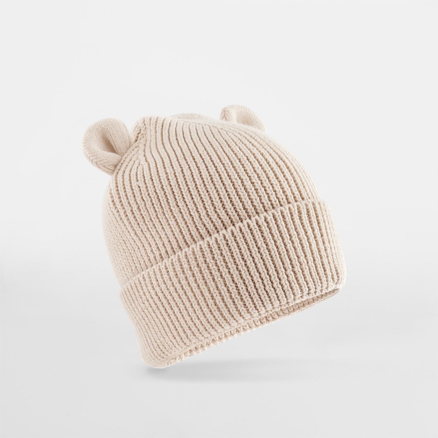 Organic Baby Bear Beanie, Cotton Knit Hat for Babies, Newborn or Toddler Gift