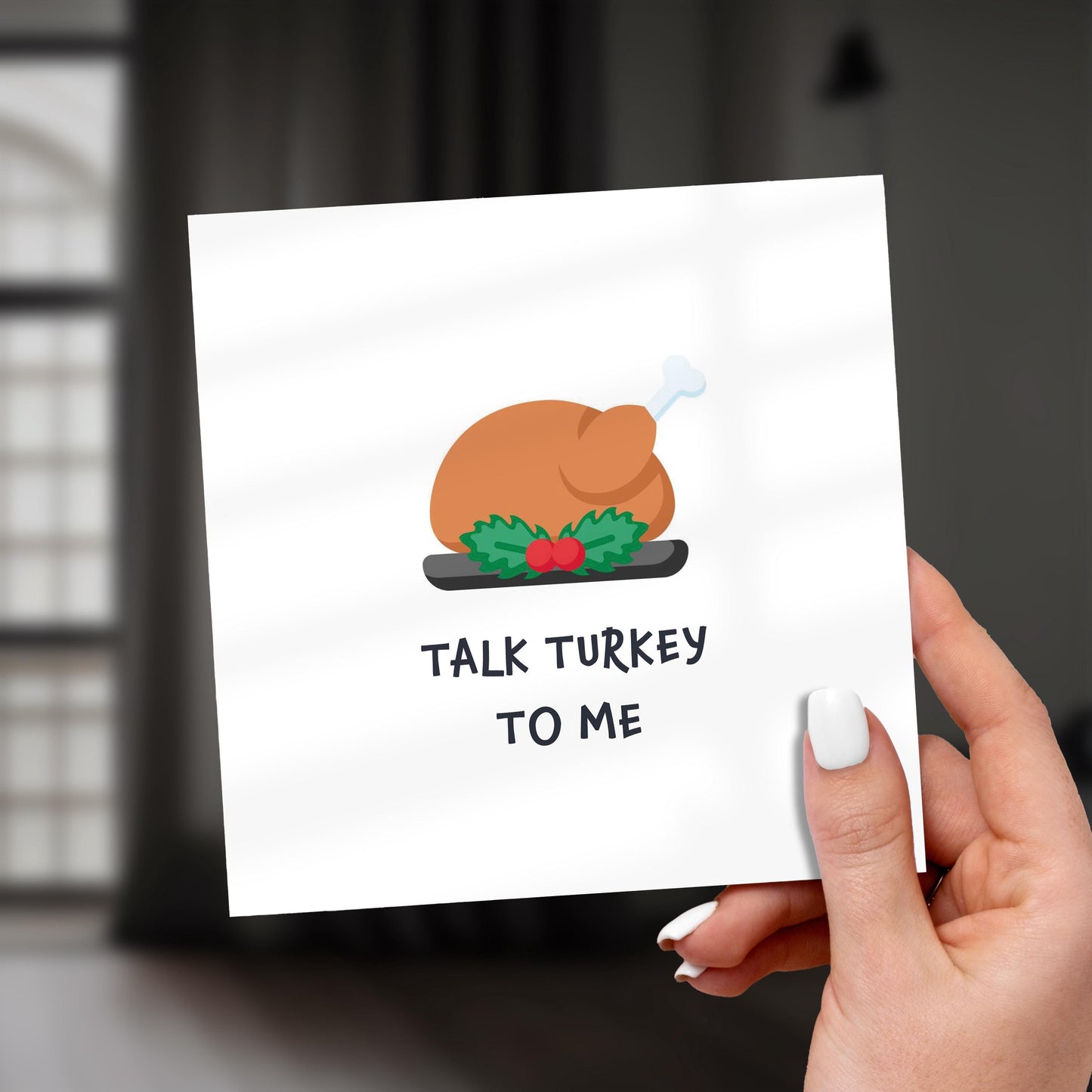 Funny Christmas Card: Talk Turkey to Me, Festive Pun