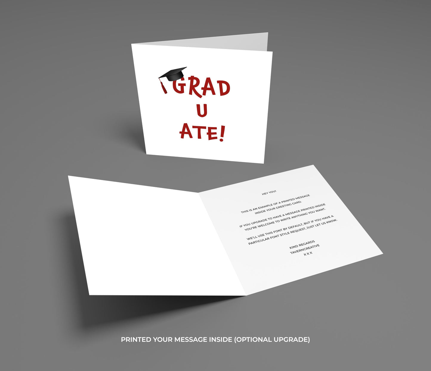 Funny Graduation Card: You Ate Congrats - Viral Meme Slang