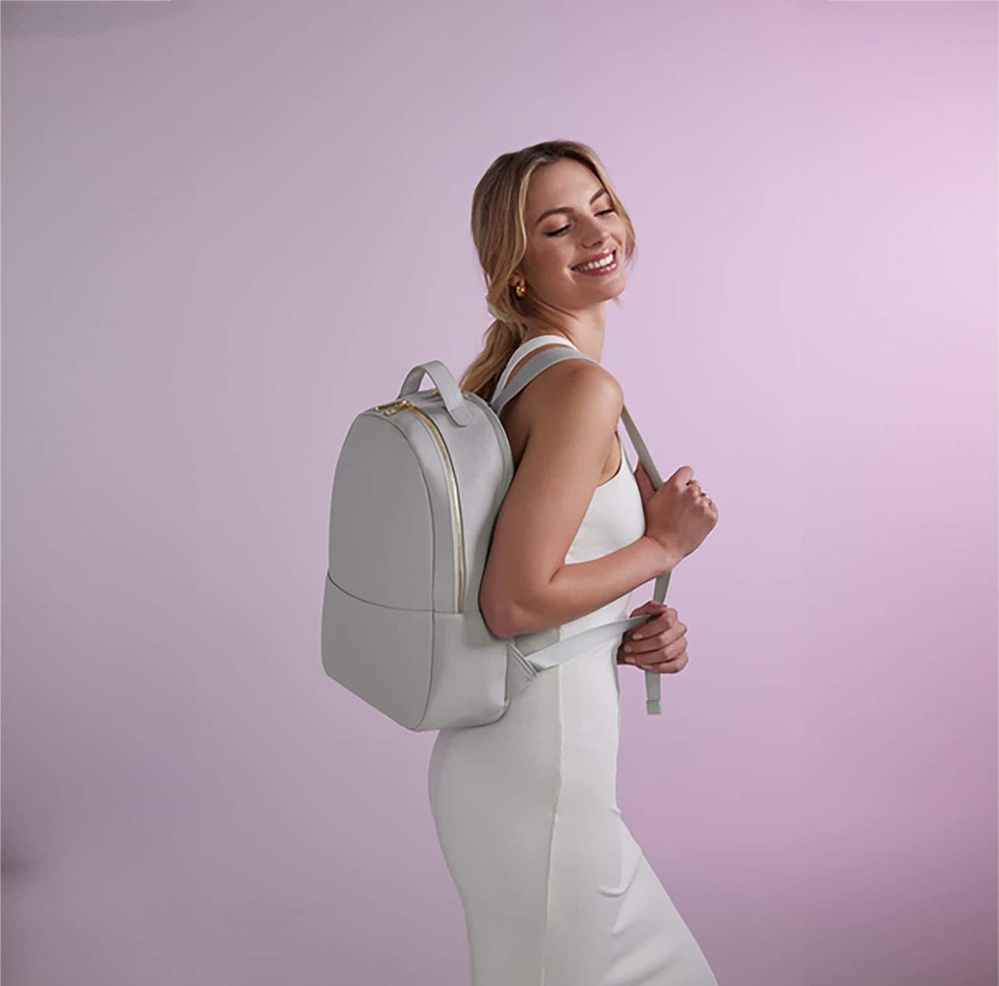 Luxury Structured Backpack, Personalised Work or Travel Bag, Gift for Her