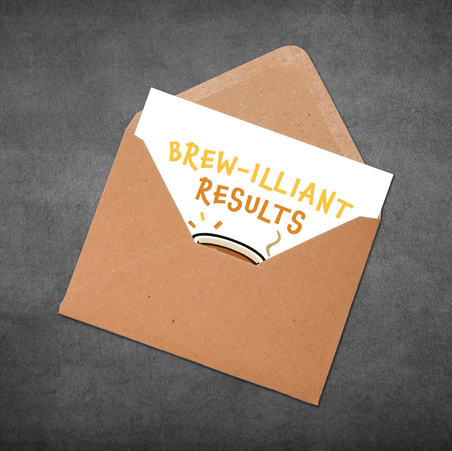 Funny Brew-illiant Results Card: GCSE, A-Level Congratulations