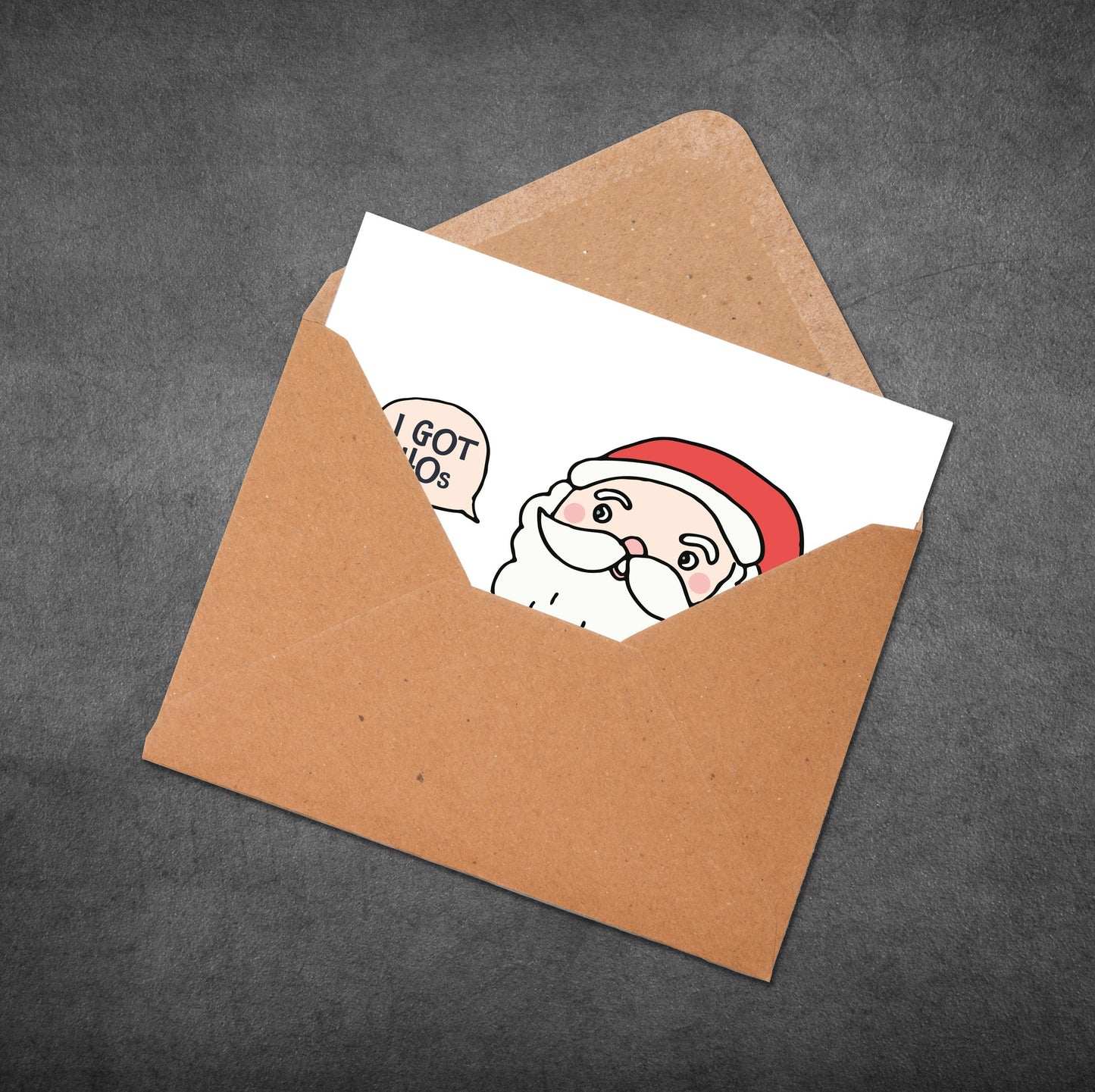 Funny Santa Christmas Card: Cheeky Holiday Greeting