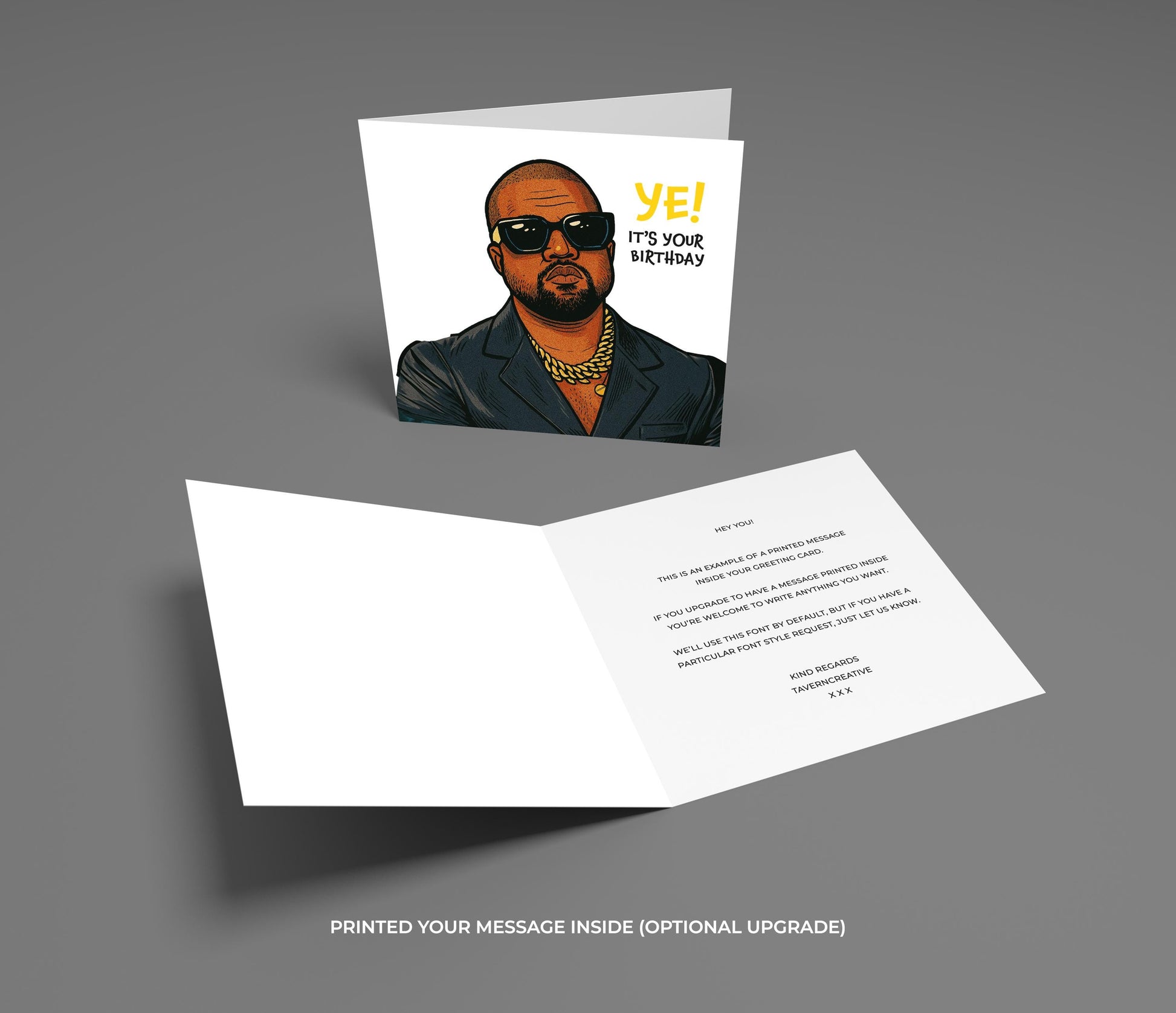 Funny Kanye West Birthday Card: Hip Hop Meme Pun