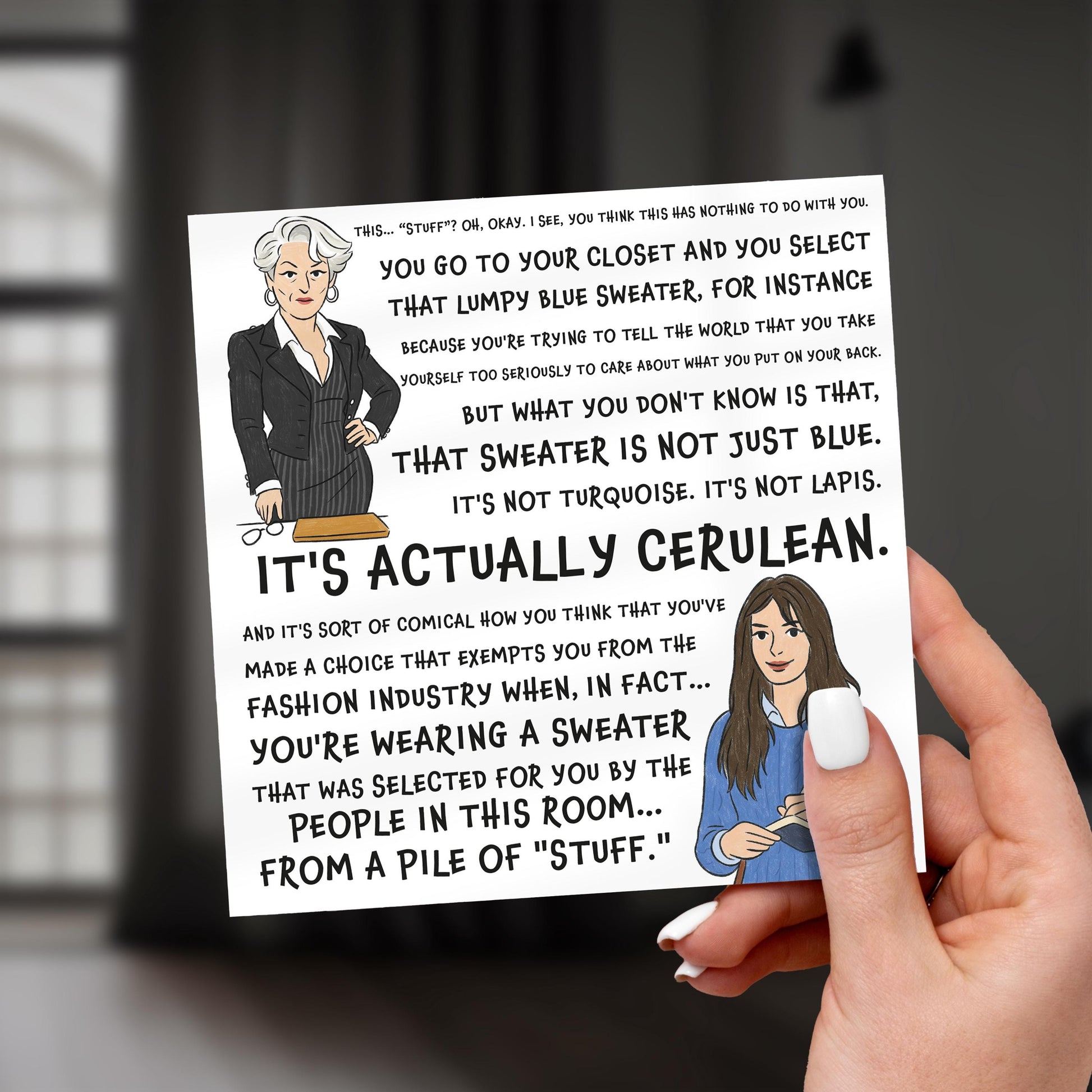 Devil Wears Prada Quote Card: Funny Fashion Greeting Card