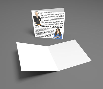Devil Wears Prada Quote Card: Funny Fashion Greeting Card