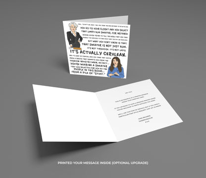 Devil Wears Prada Quote Card: Funny Fashion Greeting Card