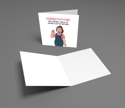 Funny New Baby Card: Meet Rachel - Congratulations New Parents